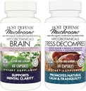 Host Defense Bundle com MycoBotanicals Brain* Cápsulas, 60 Count & MycoBotanicals Stress Descompress* Cápsulas, 60 Count - Suporte Memória & Focus - Suporte Relaxação*