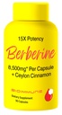 Berberine Suplemento 15X Potência, Ceilão Canela para Absorção Enhanced & Efeitos Sinergísticos. 8.500mg Por Cápsula