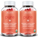 WellPath Pure ACV Gummies (2 Pack) - Apple Cider Vinagre com Mãe - USDA Orgânica Gummy com Ginger para Gut Health □ Vegan, Non-GMO, 120 Ct