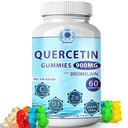 Quercetin Gummies - Quercetin com Bromelain Vitamina C + Zinc Vitamina D3 – Chewable Quercetin 900mg Suplementos - Quercetin para Crianças e Adultos (1)