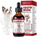Suplementos de ferro líquido para gatos e gatinhos - com folato e B12 - Suplementos Anemia, Promove a saúde do sangue, fornecimento de oxigênio e formação de células sanguíneas - Aumentar baixos níveis de energia - Letargia - 2 onças