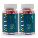 WEM Pele de cabelo e unhas Gummies - Suporta Cabelo Saudável - Vegan biotina Vitaminas para Mulheres e Homens Suporta Crescimento Mais Rápido do Cabelo, unhas mais fortes, Pele saudável, Força extra (2)