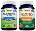 aSquared Nutrition Bundle for Quercetin 500mg & Vitamina C Complexo lipossômico 1500mg - Suporte imunológico