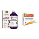 Jardim da Vida Orgânicos Baseada em Planta Elderberry Imune Syrup 6.59 fl oz (195 Ml) & Boiron Oscillococcinum para alívio de sintomas de gripe-como de dores corporais