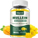 Mullein Gummies para pulmões, Mullein Leaf Extract Supplement for Digestive & Respiratory & Imune Support with Bromelain, Quercetin, Mango Flavor, 60 Count