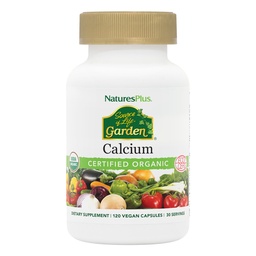 NaturezasPlus Fonte de Vida Jardim Certified cálcio orgânico com AlgaeCal - 1000 mg, 120 Cápsulas Vegan - Vegetan-Based Bone Health Supplement - Vegetarian, Gluten-Free - 30 Servings