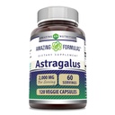 Fórmulas surpreendentes Astragalus (da raiz da planta de Astragalus Membranaceus) □ 2000 Mg Supplement □ Cápsula vegetariana □ Não-GMO □ Gluten-Free □ Made in USA (1 Pack □ 120 Count)
