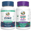 MaryRuth Organics Zinc (Tart Framboesa) & Kids Immunity Gummies (Mistured Berry)