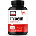 FORCE FACTOR L suplemento de alívio de estresse tirosina, L-Tirosina Suplementos de saúde cerebral para adultos, L-Tirosina 500mg Cápsulas, Forma gratuita, Vegan, Sem Gelatina, Não-GMO, 120 Cápsulas