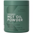 Esportes Pesquisa Organic MCT Oil Powder - Keto & Vegan MCTs C8, C10 de Coconuts - Fatty Acid Brain & Body Fuel, Non-GMO & Gluten Free - Sem sabor, Perfeito em café, Chá & Protein Shakes - 10.6 oz