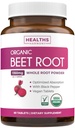 USDA Beterraba Orgânica Raiz em Pó (60 Comprimidos) 1350mg Beterraba por Serviço com Pimenta Preta para Absorção Extra - Super Antioxidante e Nitrato Suplemento para Desempenho Atlético e Stamina- Sem Cápsulas