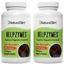 NaturalSlim Helpzymes, Complexo Enzimático para Adultos com Bromelaína, Bile de Ox, Pancreatina e Betaína HCL, 100 Cápsulas, 2 Embalagem