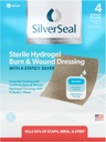 SilverSeal Burn and Wound Dressing (SilverSeal Burn and Wound Dressing) Hydrogel Pads with X-Static Silver (Silver Static Silver)
