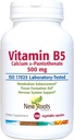 NOVO HERBAL HERBAL Vitamina B5 (500mg) com cálcio (Vitamina B5 Suplemento de Ácido Pantoténico (100 Cápsulas)