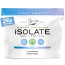 Festivais musculares Whey Feed proteína isolate, todos os hormônios naturais livres Pastura criada, Whey isolate proteína pó para homens e mulheres, limpo, não-GMO e sem glúten, isolado proteína - sem sabor, 5lb