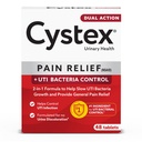Comprimidos de alívio e prevenção da dor da dupla ação da Cystex - 2-em-1 Fórmula Alivia Desconforto e Diminui o Crescimento Bacterial - Não Marca - 48-Conta
