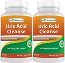 Melhores Naturals Ácido Urico Limpar Vitaminas para Homens e Mulheres - 90 Cápsulas Veggie (90 Count of 2))