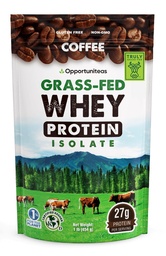 Opportuniteas Coffee Whey Protein Pow - Low Carb & Keto Friendly - Whey Fed de grama Isolate + Café colombiano - 60 mg de cafeína para energia - pré ou pós-treino Drink Mix, Latte, Shake & Smoothie 1lb