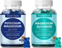 Pastilhas de potássio e chicletes de magnésio glicinato 500mg Açúcar grátis para adultos e crianças, Vegan, Pectina, Não-GMO, Glúten livre