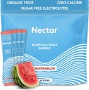 Nectar Energy Booster - Cafeína orgânica, B12 & Eletrólitos - Açúcar Free & Zero Caloria – Café saudável, Energia Beber & Refrigerar Alternativa – Hydration & Energy Supplement (Watermelon 18 Packets)