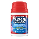Redutor de Ácido Completo Pepcid + Antiácido para Reflux Ácido, 10mg Famotidina, 800mg Carbonato de Cálcio e 165mg Hidroxido de Magnésio por Medicina da Azia Tablet, Antiácido Chews, Berry, 25ct
