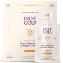 ProT Gold Colágeno Líquido Protein Shot, 17g Clear Protein Nano-Hydrolyzed Grass Fed Colágeno, 2g Arginina para suporte de feridas, Glúten livre, Açúcar livre, 0g carboidratos, Creme laranja, 1 fl oz, 24 Pack