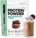 Limpo simples come Whey Protein Powder, chocolate de hortelã sabor biscoito, naturalmente adoçado, 100% pó de proteína alimentado de grama com enzimas digestivas, sem ingredientes artificiais, sem glúten, 30 Srvgs