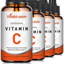 Vitamina C lipossômica 2000mg Líquido para Adultos, VIT de alta absorção C, Maximizar a Vitamina C, para sistema imunológico e antioxidante, 60ML (4 frascos)