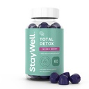 Detox Total, Detox Heavy Metal para Adultos- Zeolite, Chlorela, Cardo de Leite, Shilajit & Iodine, Toxina Cleanse, Decalcificação Pinhal, Limpeza de Fluoreto, Limpeza de Metal Pesado, 60 gomas mistas de cereja