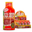 Vitamina Energy Focus+ Energia extra forte Shot Fruit Punch 12 Pack, 260mg Cafeína Natural, B-Vitaminas, CoQ10, Aminoácidos, Foco, Produtividade e clareza, Açúcar Zero, Gluten-Free, 1,93 fl oz