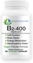 B2-400 Riboflavina Pura - Saúde do Sistema Nervoso, Detox de Homocisteína, Cardiovascular, Ajuda a Aumentar a Energia, a Clareza Mental, o Metabolismo e a Função Celular (120)