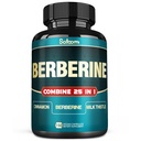 Satoomi 25in1 Berberine Suplemento - Berberine Hcl - Ceilão Canela - Cardo de leite e muito mais