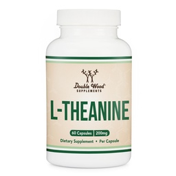 L-Theanine 200mg per Serving - Supports Restful Sleep and Relaxation - 60 Capsules (Third Party Tested, Gluten Free) by Double Wood