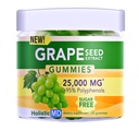 Sementes de uva Extrair pastilhas de gomas de uva □ Óleo de semente de uva 25,000 mg 50x original > 95% Polifenóis □ #1 Sementes de uva Gummies em EUA