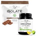 Isolate de festa muscular + pacote de doces creatina: 1 isolato de proteína de whey (chocolate, 5lb) + 1 doce de creatina (limão, 360)