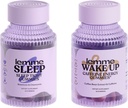 Deixe-me dormir e acordar Bundle - Gummies dormir para melhor descanso da noite e acordar chicletes de cafeína para a energia - sem glúten, não-GMO, 60 contagem cada