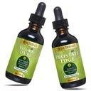 Go Nutrientes Vitamina D3 Líquida com K2 (MK-7) Drops & Prostate Edge Prostate Supplement for Men with Pigeum and Saw Palmetto Extract Vitamina D3 and K2 Liquid Vitamina Drops Isso ajuda o Estado Emocional