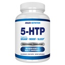 5-HTP 200 MG por serviço mais cálcio para humor, sono – Suporta humor calmo e relaxado – 99% de alta pureza – 120 cápsulas – Arazo Nutrition