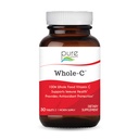 ESSÊNCIA PURO LABS Whole-C Food Vitamina C - Melhor suporte imunológico - Vitaminas orgânicas e naturais - Immunity Booster & Suplementos dietéticos (30 comprimidos)