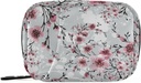 Naanle 7 dias Cherry Blossom saco organizador com zíper, caso semanal portátil, tamanho compacto para suporte de suplementos de vitamina