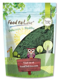 Comida para viver chlorela em pó, 8 onças - Kosher, algas verdes cruas, Vegan Superfood, Em massa, Puro Vegan Green Protein, Rico em vitaminas e minerais, Ótimo para bebidas, chás e smoothies