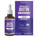 Triquetra Saúde Biotin Hair Support for Women – Organic 10000mcg USP Grade – Suplemento Líquido Premium para Alta Absorção – Suporta Cabelo Saudável, Pele e unhas – Berry Sabor – 180 Servings – 2 onças