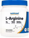 Nutricost L-Arginina pó 500 gramas (1.1lbs) - Puro L-Arginina pó - 5000mg por serviço; 100 Servings