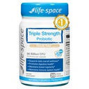 Life-Space Triple Strength Broad Spectrum Probiótico, 96 bilhões de UFC e 15 diferentes deformações, avançada formulada para saúde digestiva e saúde imunitária, Probióticos para mulheres e homens - 30 Veg Cápsulas