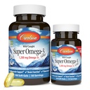 Carlson - Super Omega-3 Gems, 1200 mg de ácidos gordos Omega-3 com EPA e DHA, Wild-Caught suplemento norueguês, cápsulas de óleo de peixe de origem sustentável, Omega 3 Suplementos, 100+30 Softgels
