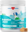 Probióticos para Cães Saúde Digestiva - Suporte Gut Saúde, Diarréia, Gás, & Alergias Sazonais - com mel, abóbora e Prebióticos para Suporte Digestivo, Mau hálito de cão e constipação