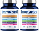 Immuneti - Defesa Imune avançada, 6-em-1 Mistura poderosa de vitamina C, Vitamina D3, Zinco, Elderberries, Bolbo de Alho, Echinacea - 2 Pack - Suporta Saúde Geral
