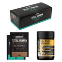 ONNIT Premium Alpha Brain Bundle - Nootropic Brain Supplement (30 Contagem) para Foco, Concentração e Memória + Total Human Day and Night Vitamina Packs para Homens e Mulheres (30 Dia de Fornecimento)
