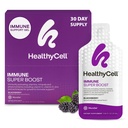 Suplemento Líquido Diário Super Boost Imune Imune Imune Supplement para Adultos com Echinacea, Elderberry, Vitamina C, Vitamina D, Cálcio e Zinco - 30 Gel Packs