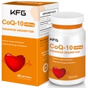 KFG CoQ10 400mg Softgels, Coenzyme Q10 Suplementos Apoio à saúde do coração, saúde cardiovascular, sistema imunológico e produção de energia celular, sem glúten